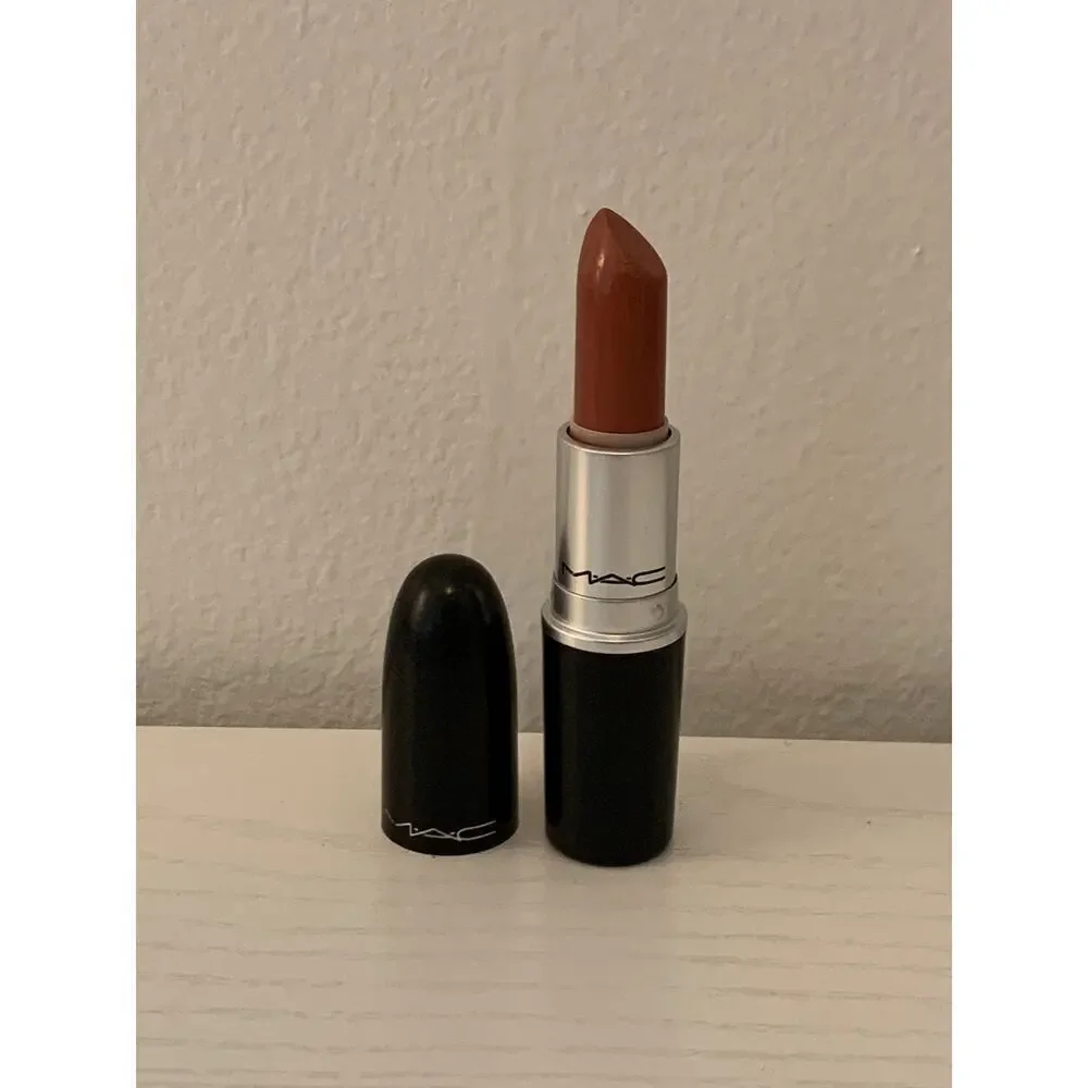 MAC Amplified Crème Lipstick - 128 SMOKED ALMOND - .1oz./3g  *USED* Pink Nude